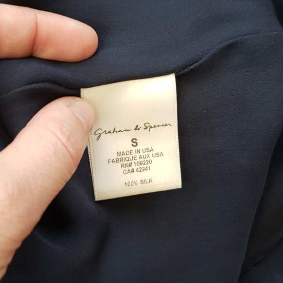 Graham and Spencer Navy Silk Dress - Picture 5 of 5